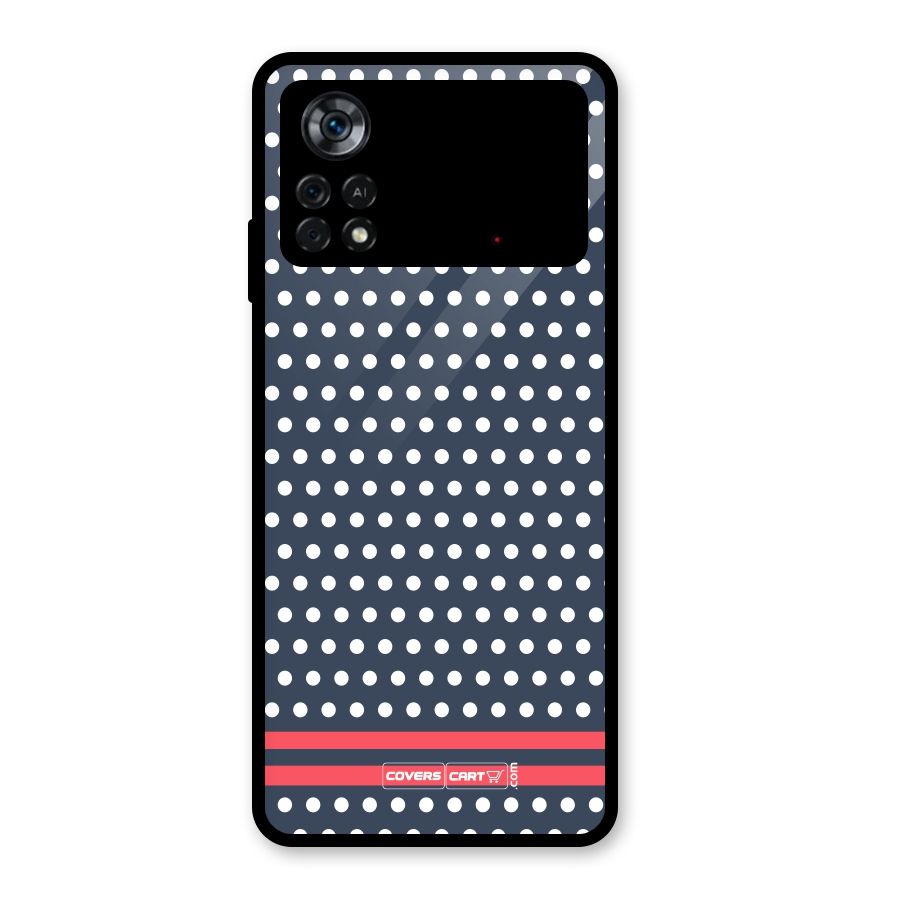 Classic Polka Dots Glass Back Case for Poco X4 Pro 5G
