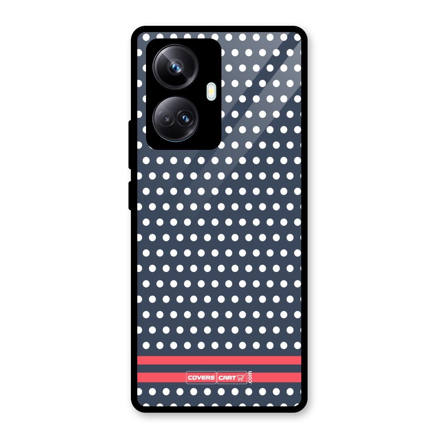 Classic Polka Dots Glass Back Case for Realme 10 Pro Plus