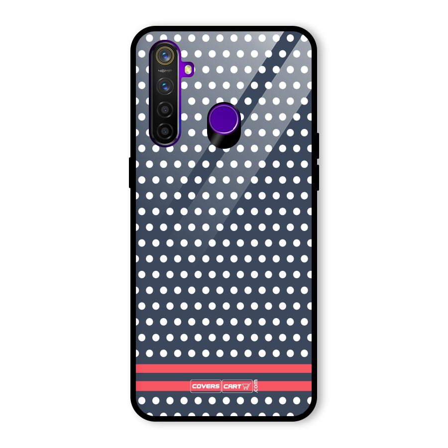 Classic Polka Dots Glass Back Case for Realme 5 Pro