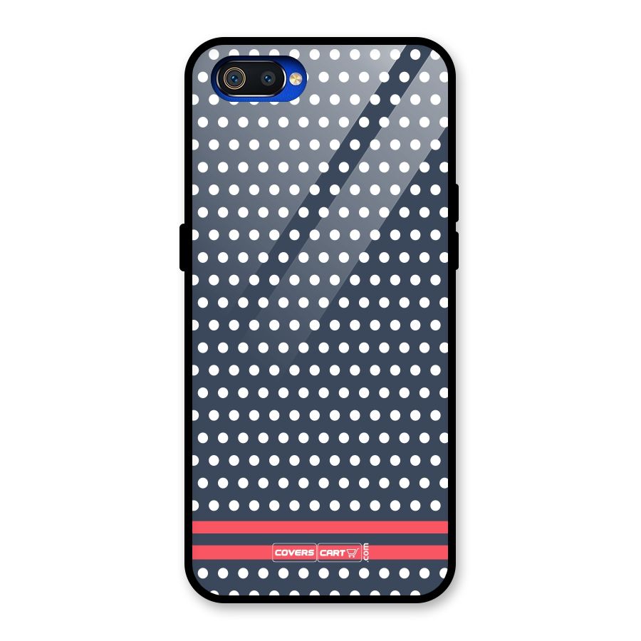 Classic Polka Dots Glass Back Case for Realme C2