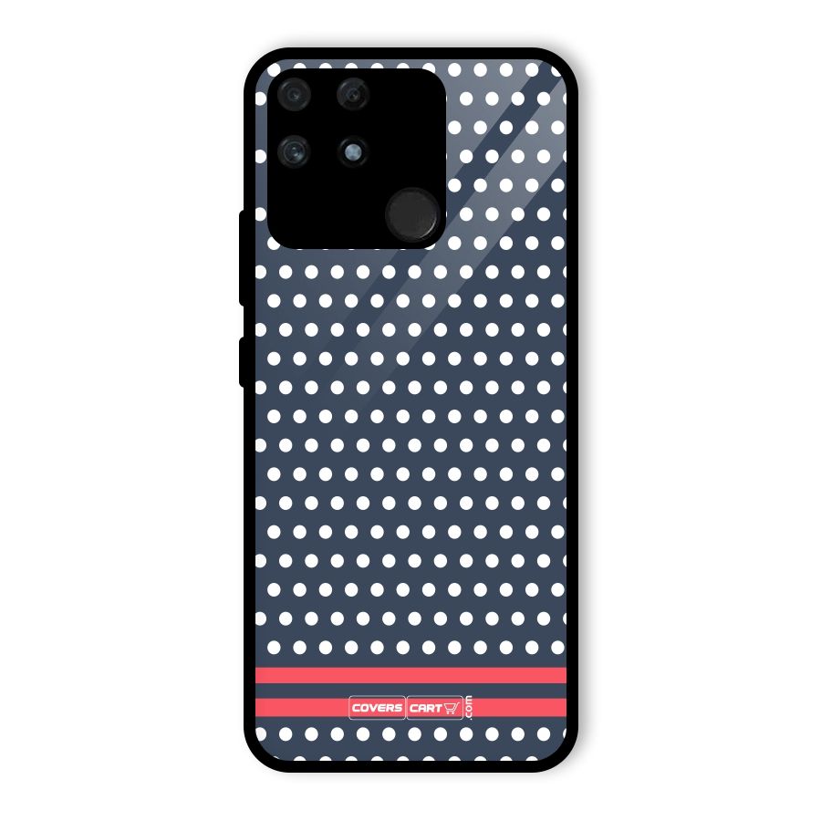 Classic Polka Dots Glass Back Case for Realme Narzo 50A