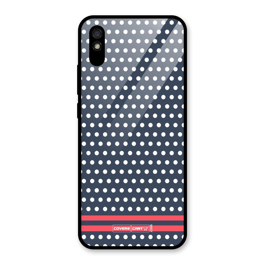 Classic Polka Dots Glass Back Case for Redmi 9A