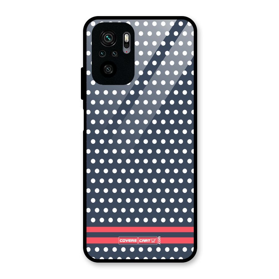 Classic Polka Dots Glass Back Case for Redmi Note 10S
