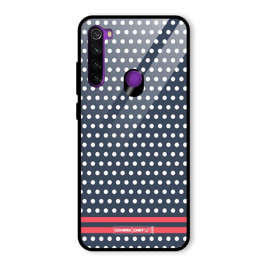 Classic Polka Dots Glass Back Case for Redmi Note 8