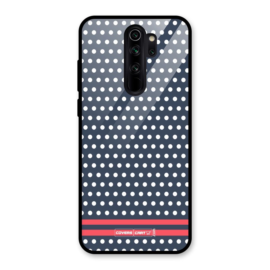 Classic Polka Dots Glass Back Case for Redmi Note 8 Pro