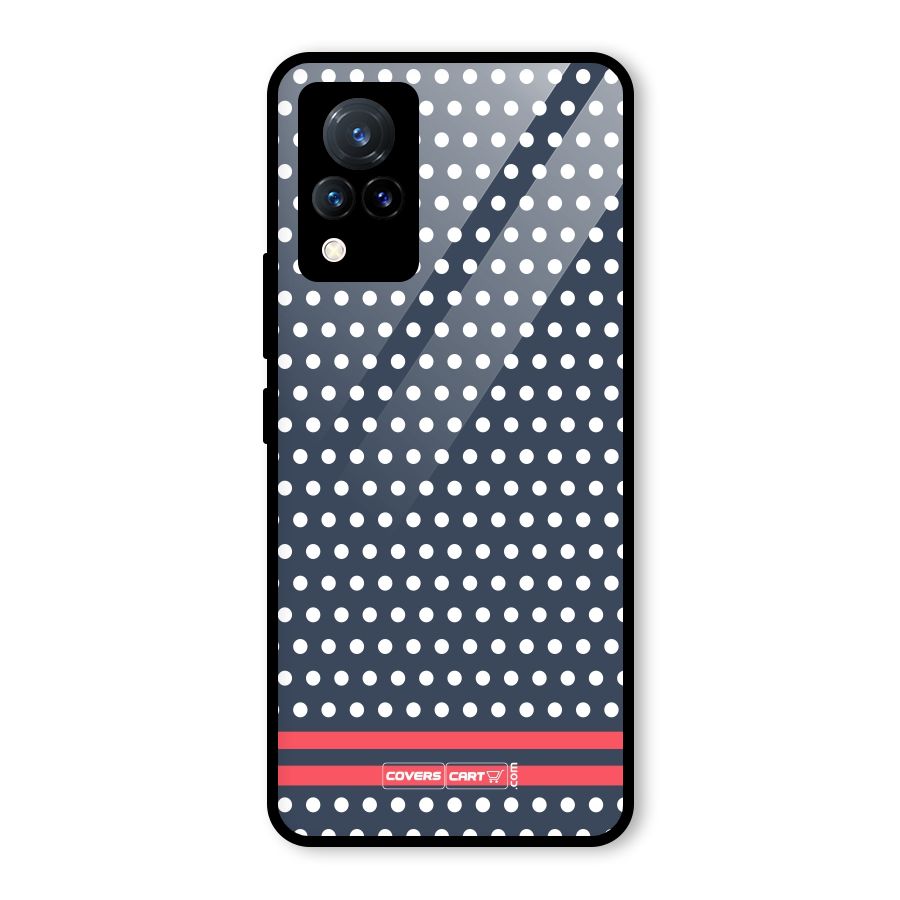 Classic Polka Dots Glass Back Case for Vivo V21 5G