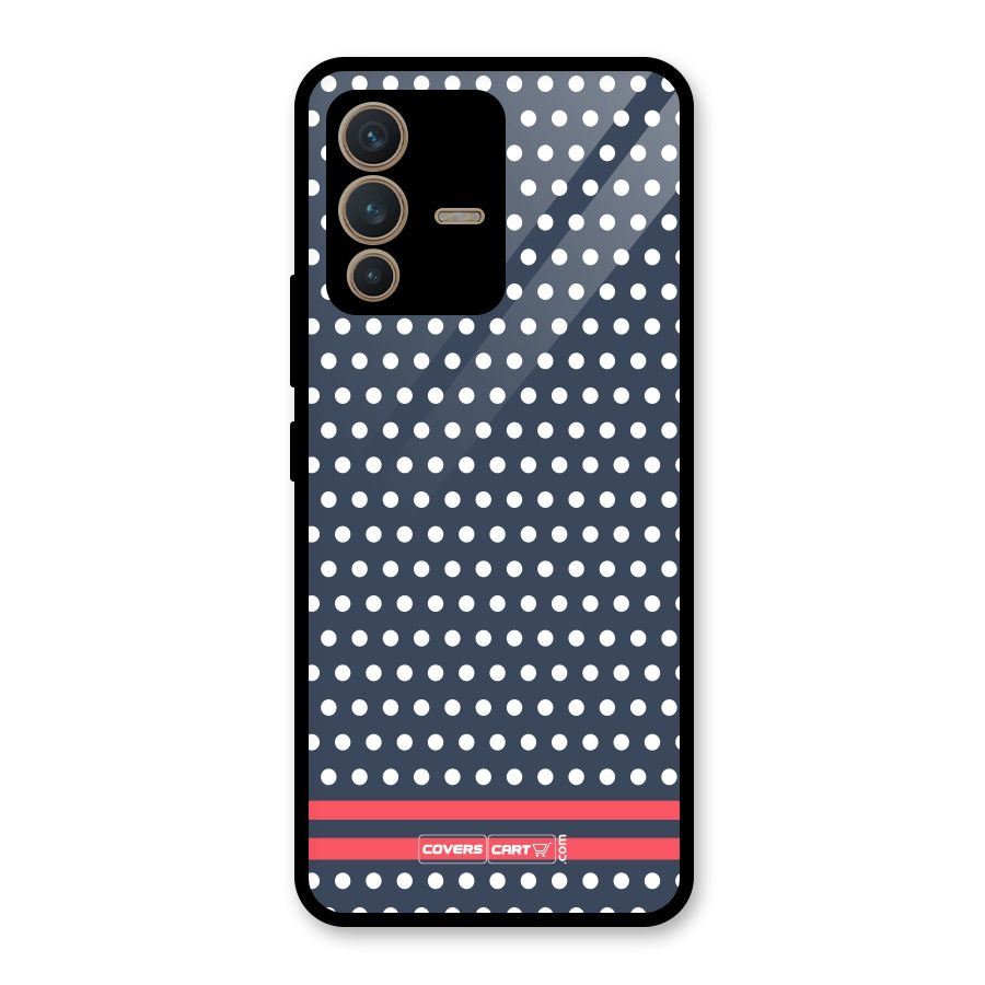 Classic Polka Dots Glass Back Case for Vivo V23 5G