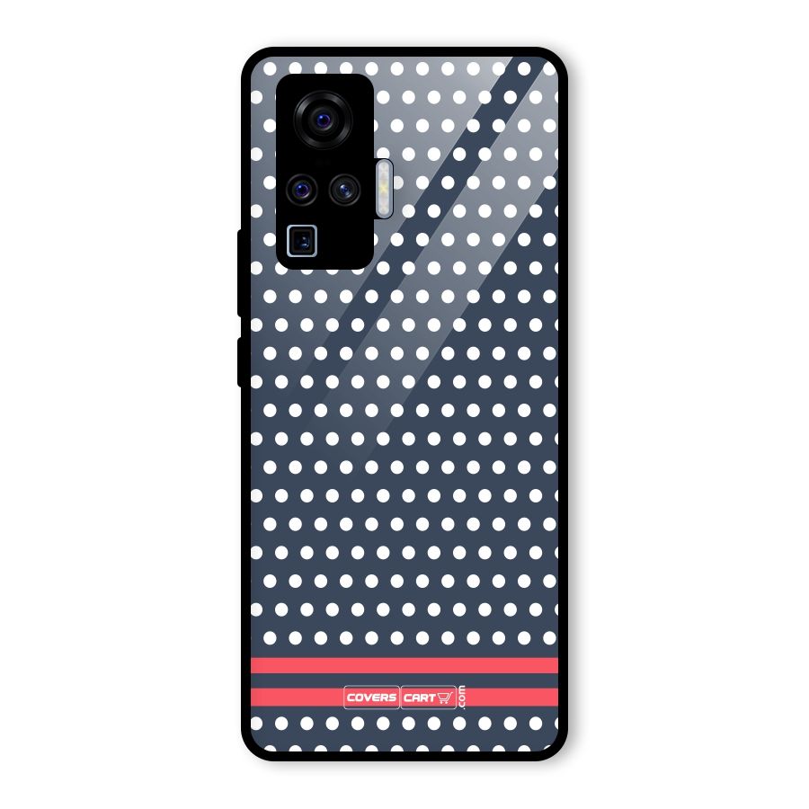 Classic Polka Dots Glass Back Case for Vivo X50 Pro
