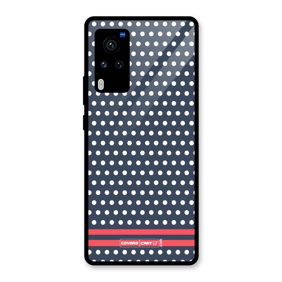 Classic Polka Dots Glass Back Case for Vivo X60 Pro