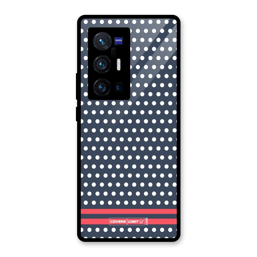 Classic Polka Dots Glass Back Case for Vivo X70 Pro Plus