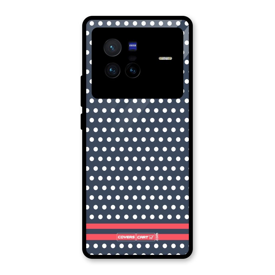 Classic Polka Dots Glass Back Case for Vivo X80
