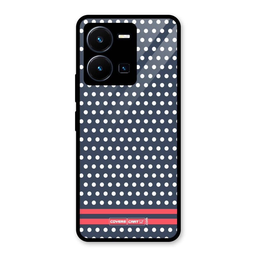 Classic Polka Dots Glass Back Case for Vivo Y35