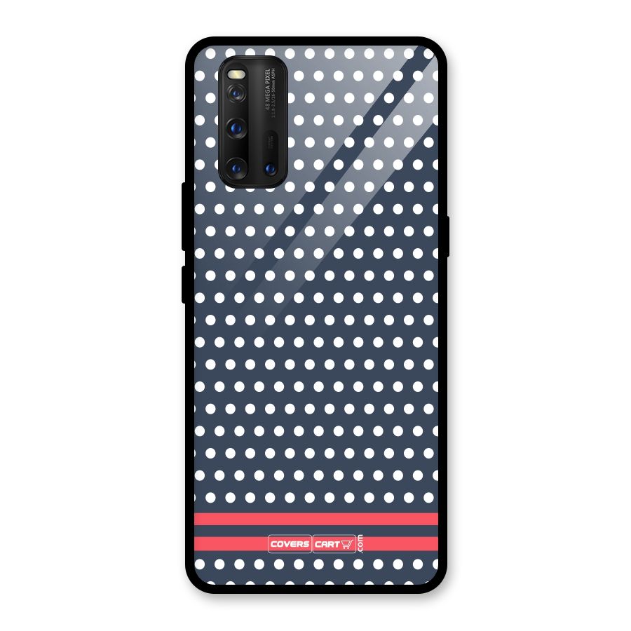 Classic Polka Dots Glass Back Case for Vivo iQOO 3