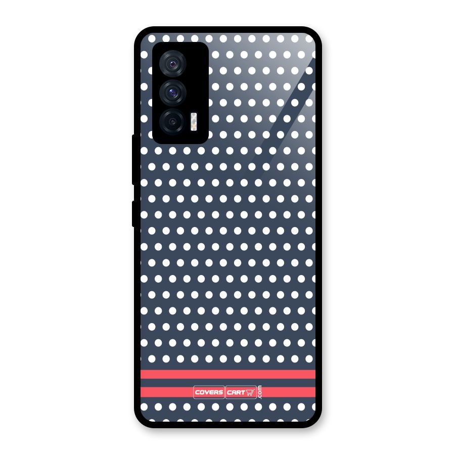 Classic Polka Dots Glass Back Case for Vivo iQOO 7 5G
