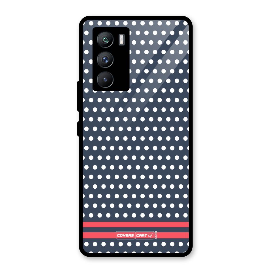 Classic Polka Dots Glass Back Case for Vivo iQOO 9 SE