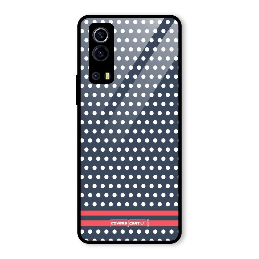 Classic Polka Dots Glass Back Case for Vivo iQOO Z3