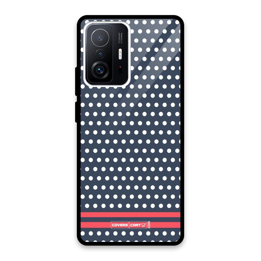 Classic Polka Dots Glass Back Case for Xiaomi 11T Pro