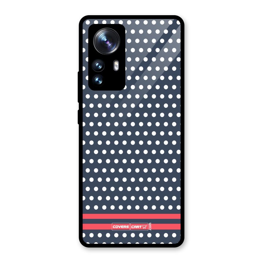Classic Polka Dots Glass Back Case for Xiaomi 12 Pro