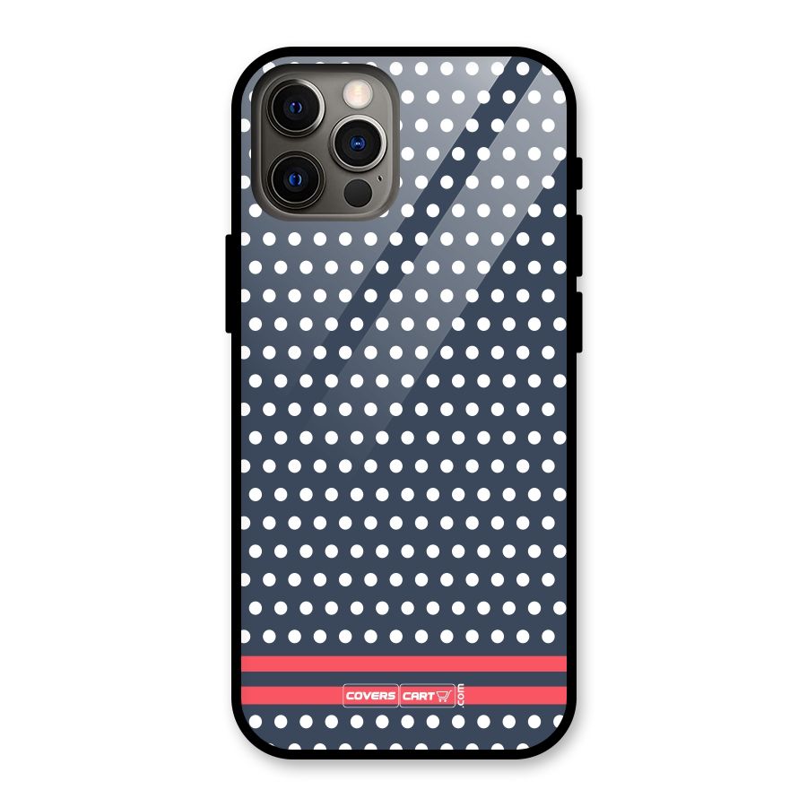 Classic Polka Dots Glass Back Case for iPhone 12 Pro