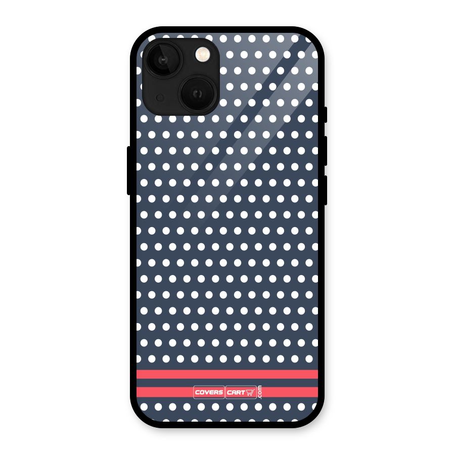 Classic Polka Dots Glass Back Case for iPhone 13