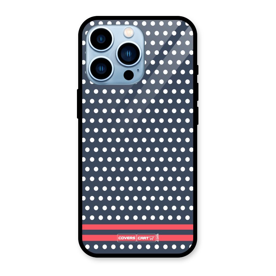 Classic Polka Dots Glass Back Case for iPhone 13 Pro