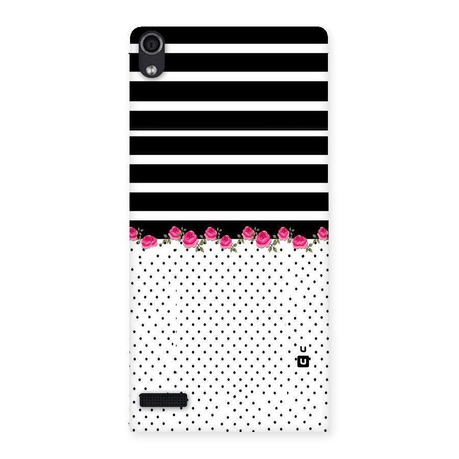 Classic Polka Stripes Back Case for Ascend P6