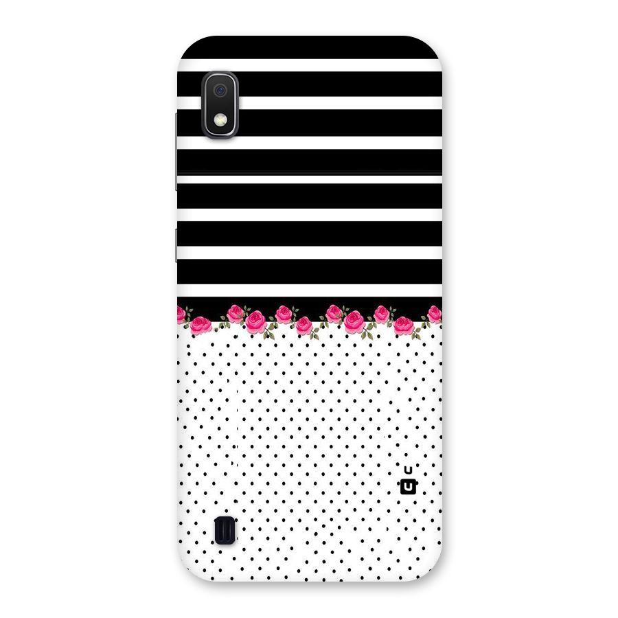 Classic Polka Stripes Back Case for Galaxy A10