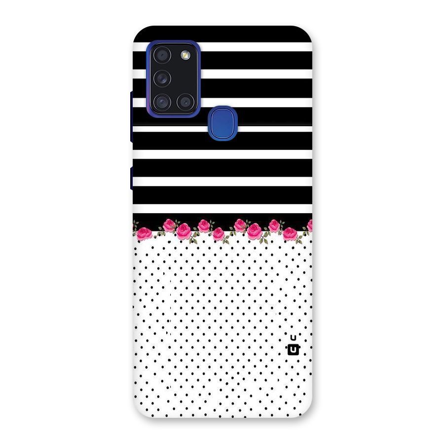 Classic Polka Stripes Back Case for Galaxy A21s