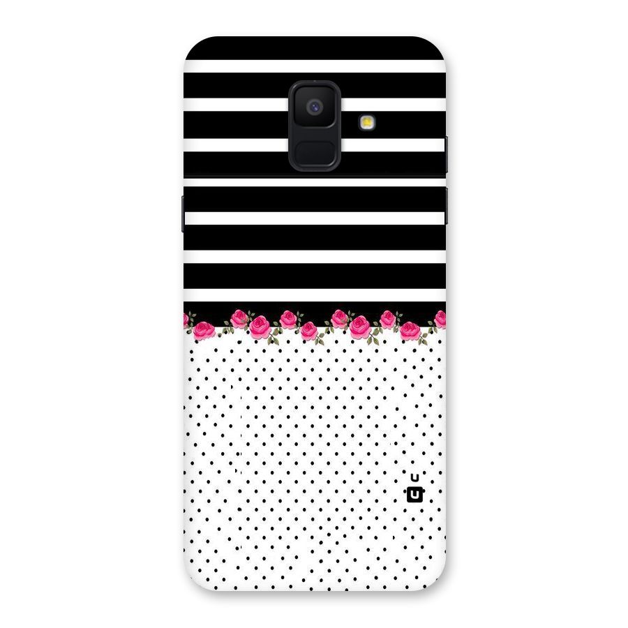 Classic Polka Stripes Back Case for Galaxy A6 (2018)