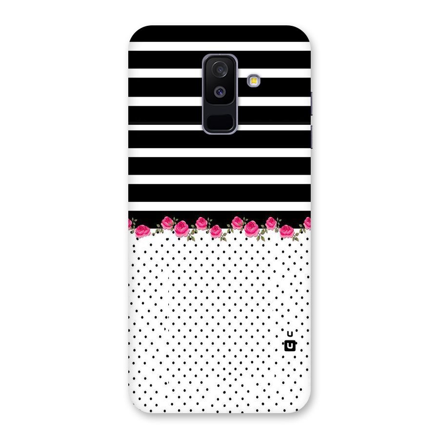 Classic Polka Stripes Back Case for Galaxy A6 Plus