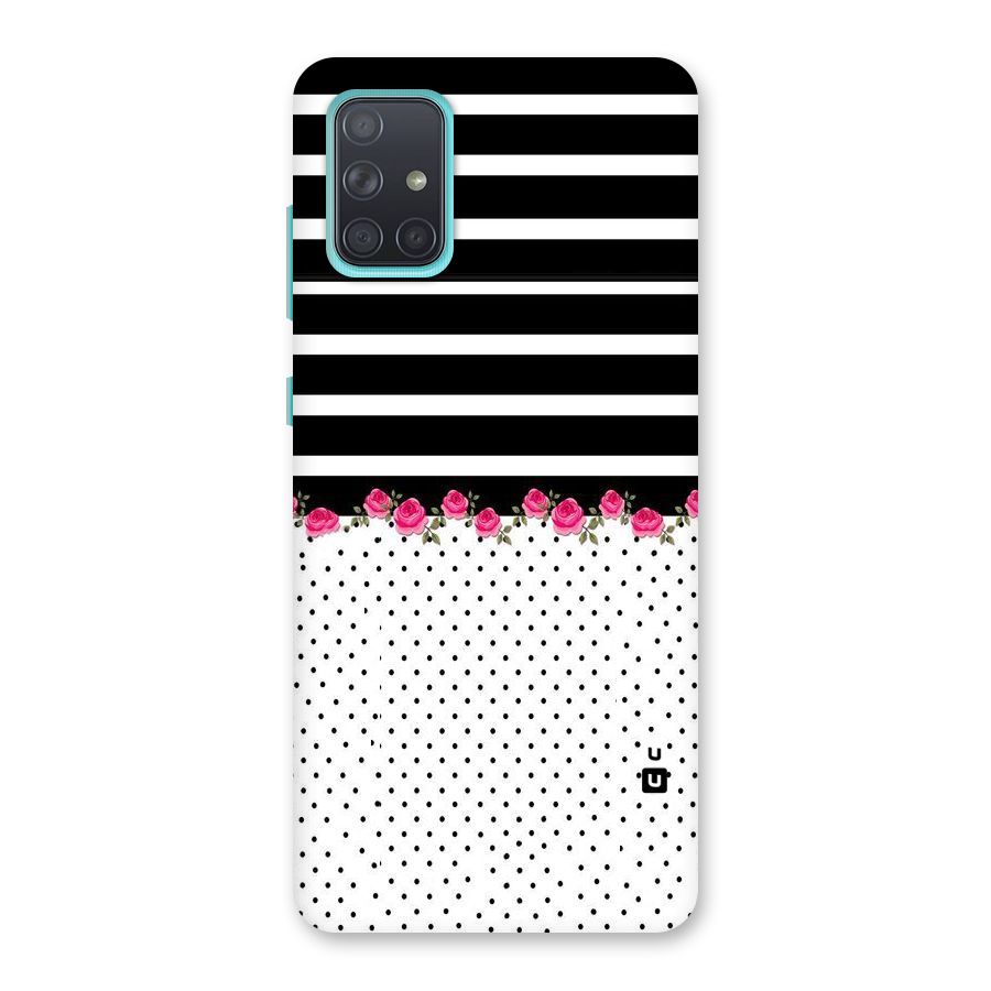 Classic Polka Stripes Back Case for Galaxy A71