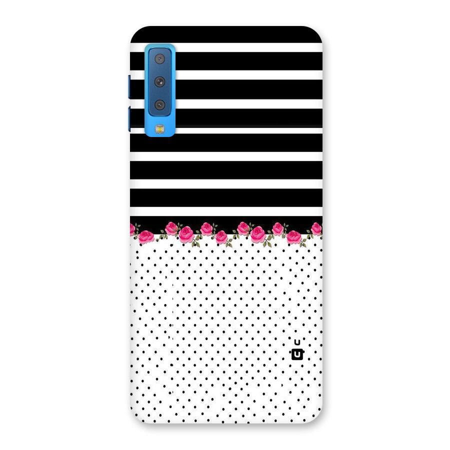 Classic Polka Stripes Back Case for Galaxy A7 (2018)