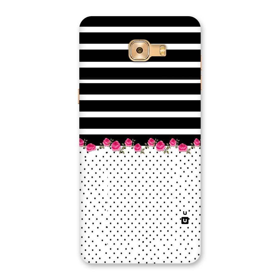 Classic Polka Stripes Back Case for Galaxy C9 Pro