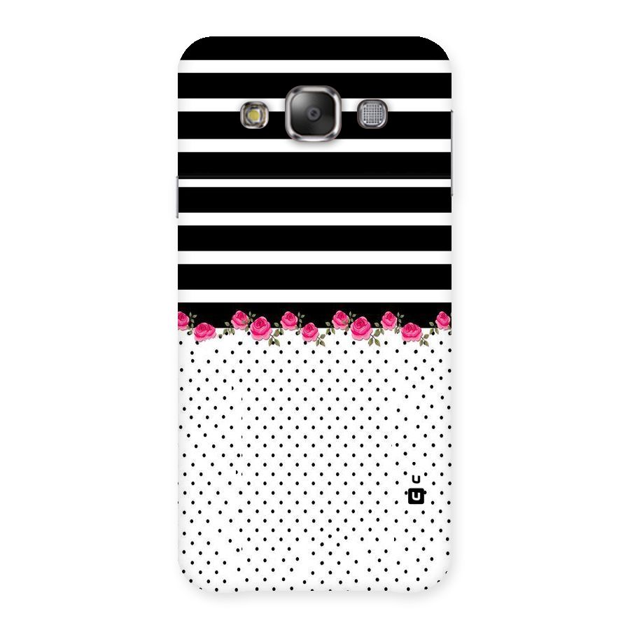 Classic Polka Stripes Back Case for Galaxy E7