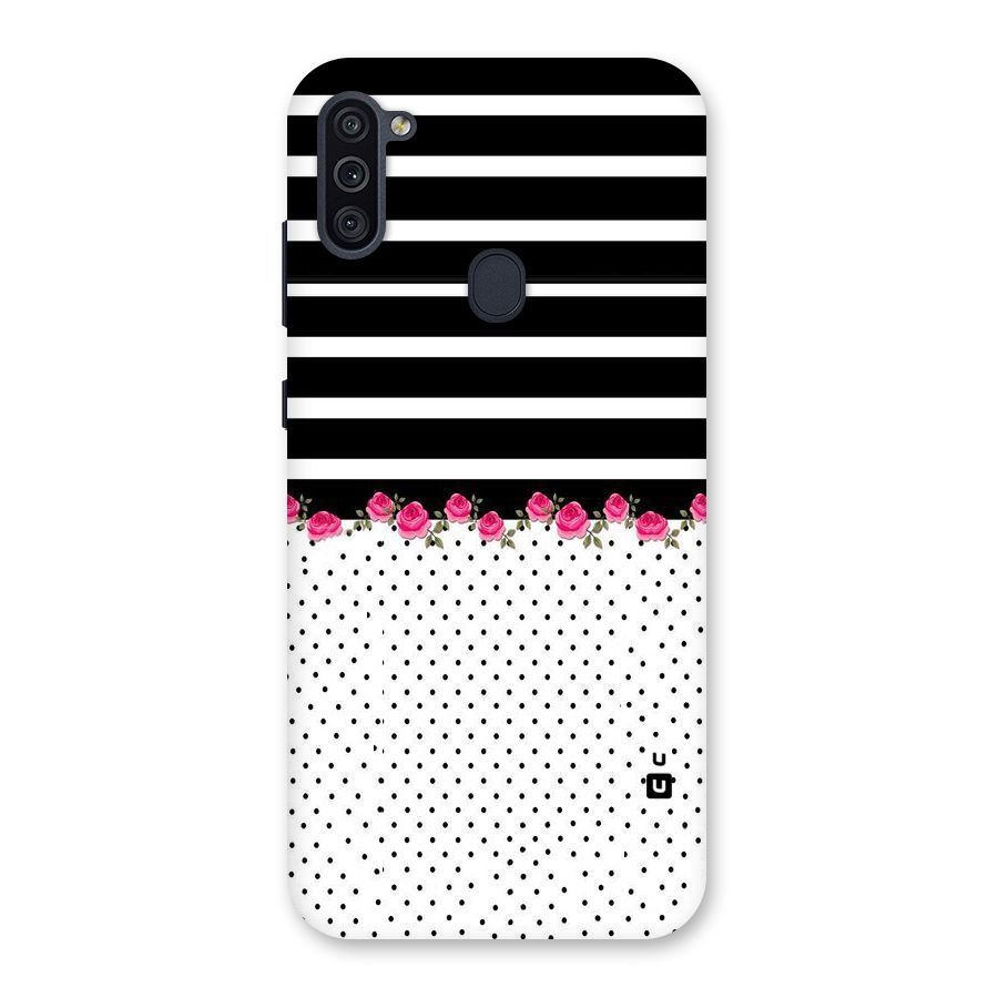 Classic Polka Stripes Back Case for Galaxy M11
