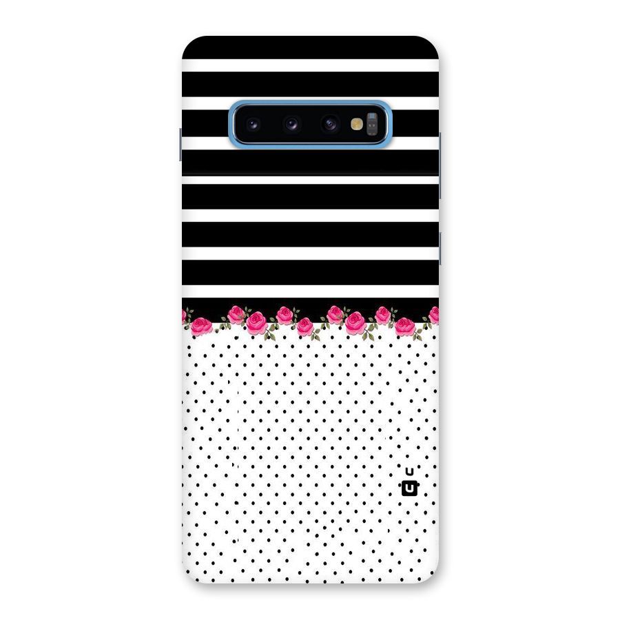 Classic Polka Stripes Back Case for Galaxy S10 Plus