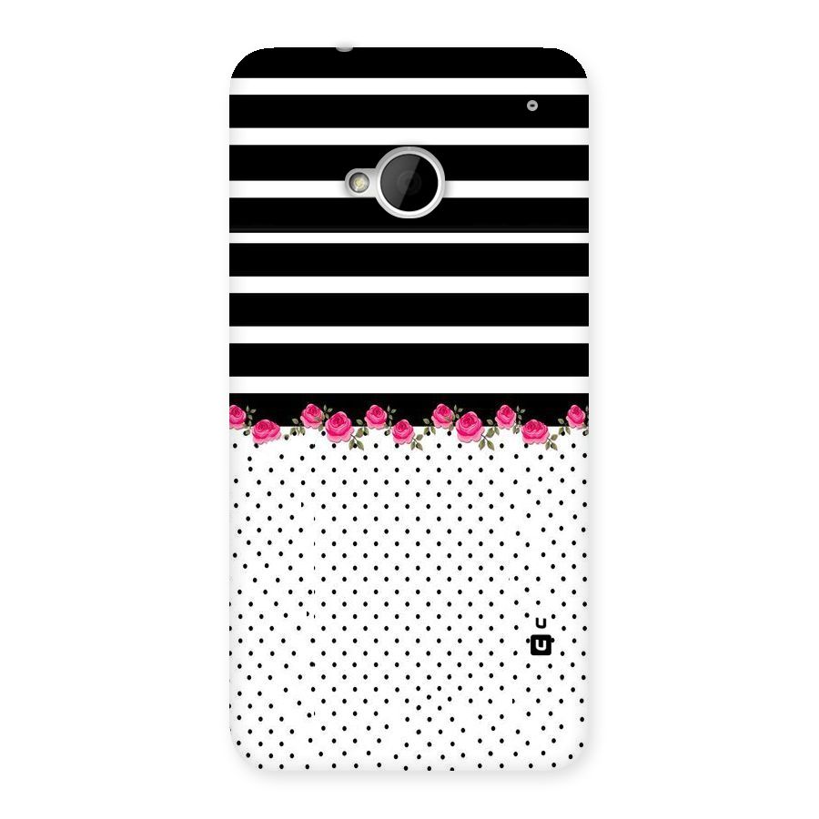 Classic Polka Stripes Back Case for HTC One M7