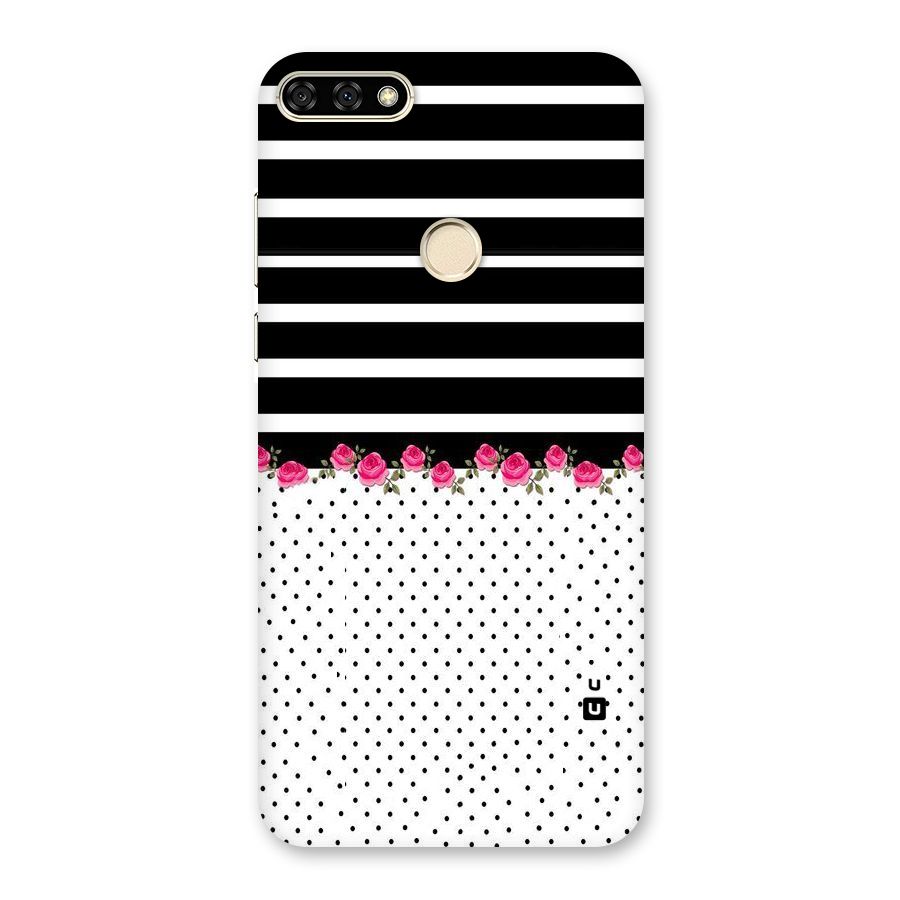 Classic Polka Stripes Back Case for Honor 7A