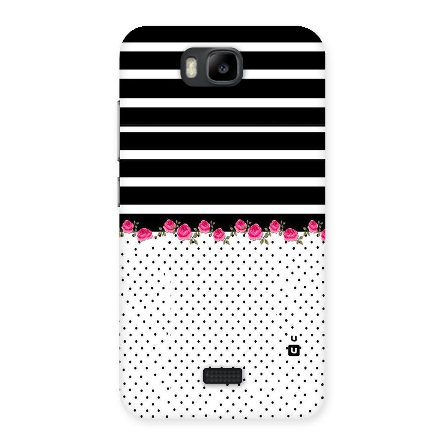 Classic Polka Stripes Back Case for Honor Bee