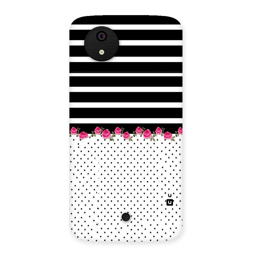 Classic Polka Stripes Back Case for Micromax Canvas A1