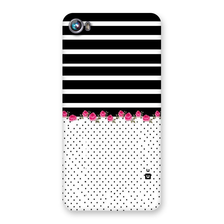 Classic Polka Stripes Back Case for Micromax Canvas Fire 4 A107