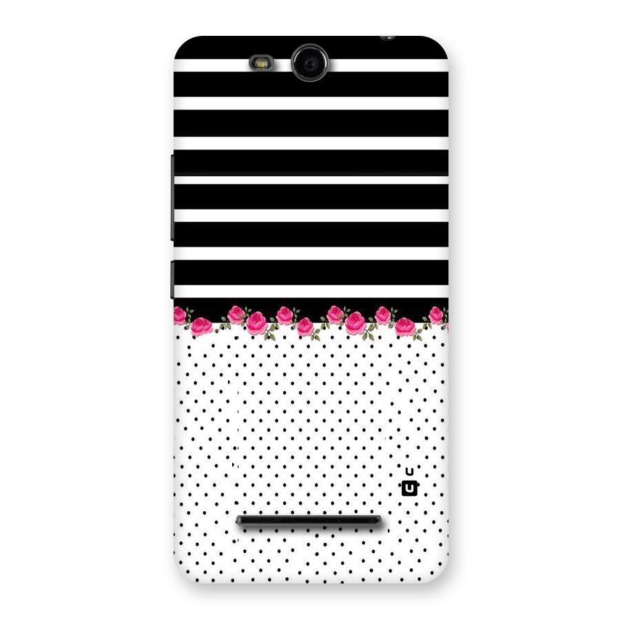 Classic Polka Stripes Back Case for Micromax Canvas Juice 3 Q392