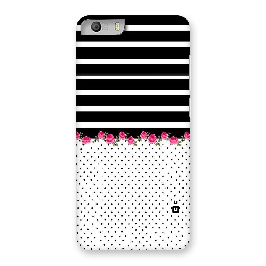 Classic Polka Stripes Back Case for Micromax Canvas Knight 2