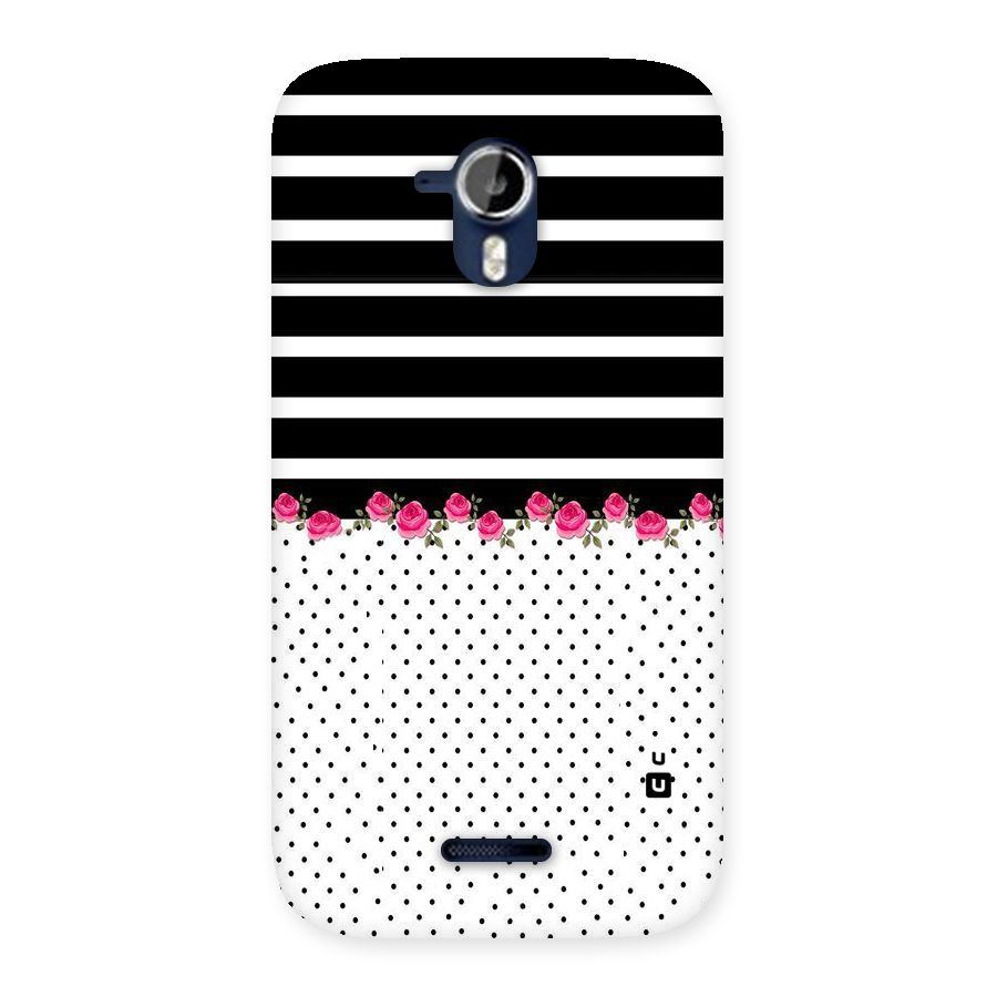 Classic Polka Stripes Back Case for Micromax Canvas Magnus A117