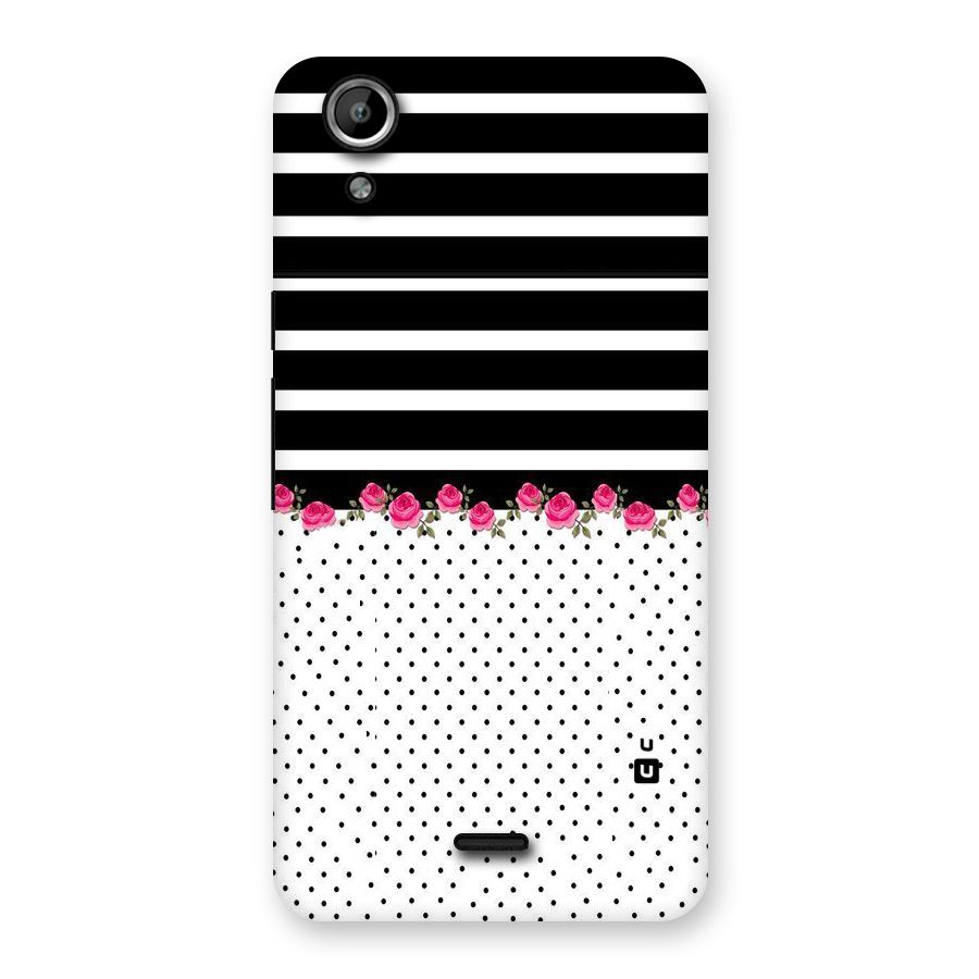 Classic Polka Stripes Back Case for Micromax Canvas Selfie Lens Q345
