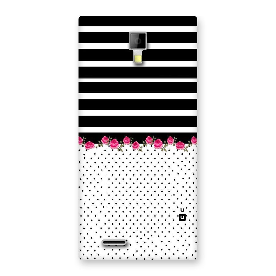 Classic Polka Stripes Back Case for Micromax Canvas Xpress A99