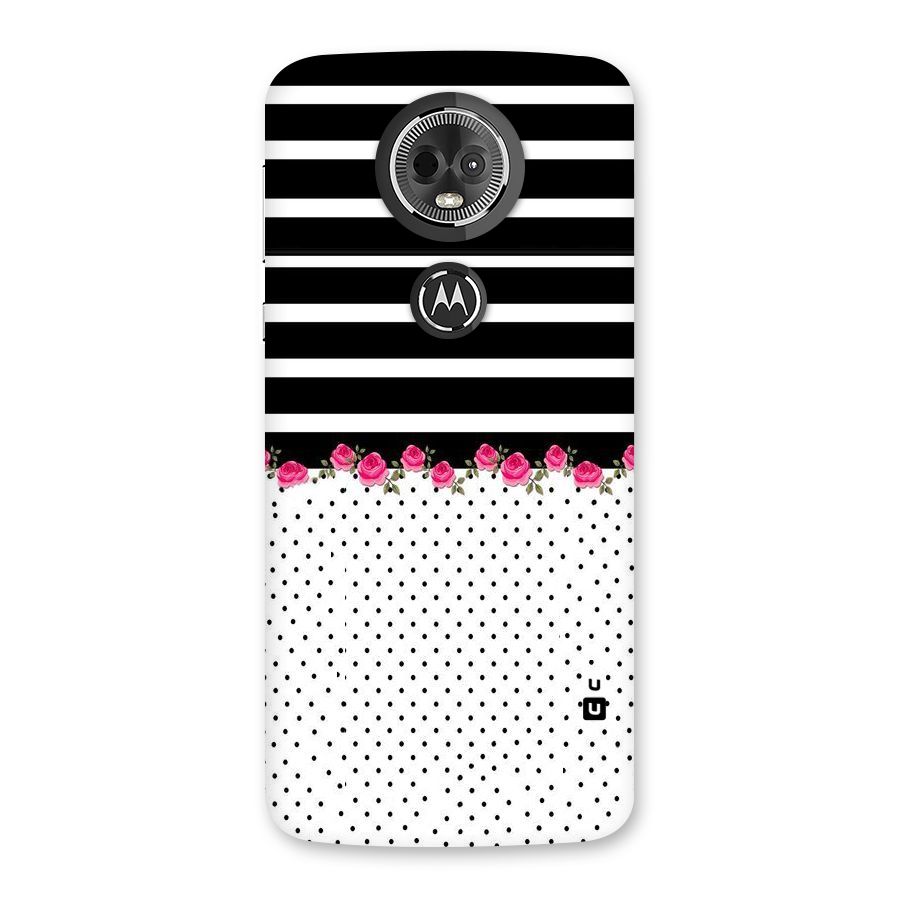 Classic Polka Stripes Back Case for Moto E5 Plus