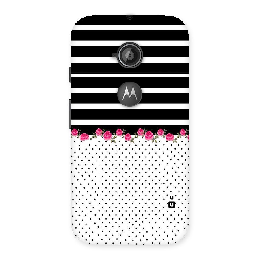 Classic Polka Stripes Back Case for Moto E 2nd Gen