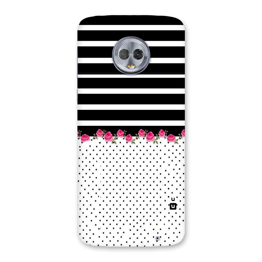 Classic Polka Stripes Back Case for Moto G6 Plus