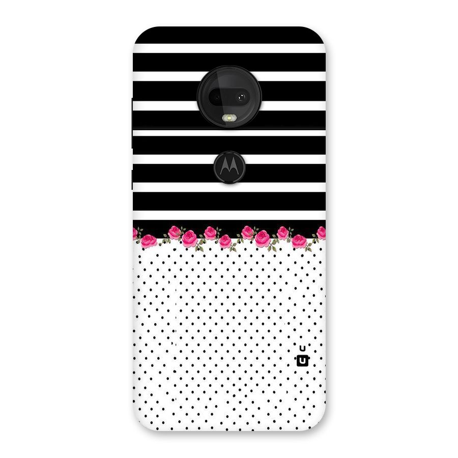 Classic Polka Stripes Back Case for Moto G7